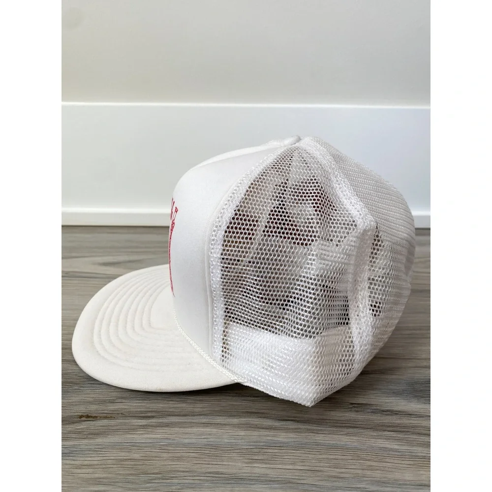 Vintage‎ Marshall Well Drilling White Mesh Snapback Trucker Hat Retro Streetwear